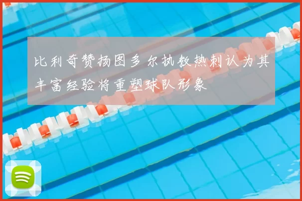 比利奇赞扬图多尔执教热刺认为其丰富经验将重塑球队形象